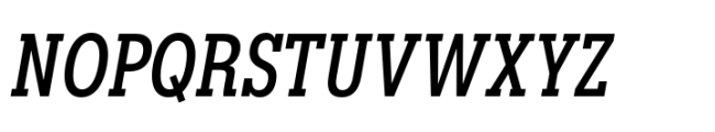 Rules Slab Condensed Medium Italic Font UPPERCASE