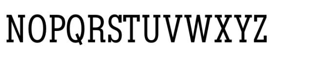 Rules Slab Condensed Regular Font UPPERCASE