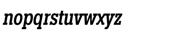 Rules Slab Condensed Semibold Italic Font LOWERCASE
