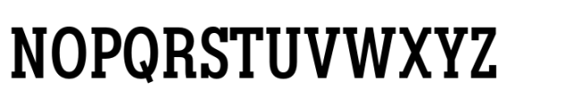 Rules Slab Condensed Semibold Font UPPERCASE