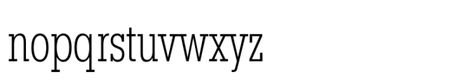 Rules Slab Condensed Ultra Light Font LOWERCASE