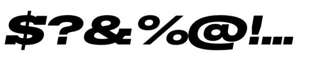 Rules Slab Expanded Black Italic Font OTHER CHARS