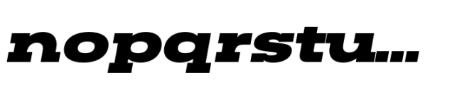 Rules Slab Expanded Black Italic Font LOWERCASE