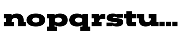 Rules Slab Expanded Black Font LOWERCASE