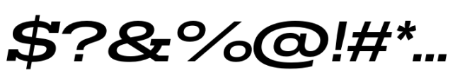 Rules Slab Expanded Bold Italic Font OTHER CHARS