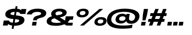 Rules Slab Expanded Extra Bold Italic Font OTHER CHARS
