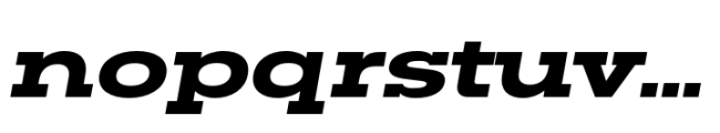 Rules Slab Expanded Extra Bold Italic Font LOWERCASE