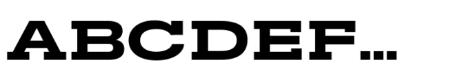 Rules Slab Expanded Extra Bold Font UPPERCASE