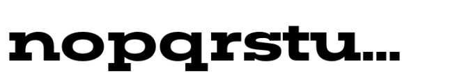 Rules Slab Expanded Extra Bold Font LOWERCASE