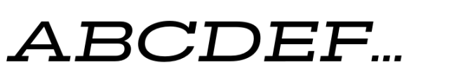 Rules Slab Expanded Medium Italic Font UPPERCASE