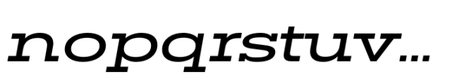 Rules Slab Expanded Medium Italic Font LOWERCASE