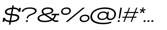 Rules Slab Expanded Regular Italic Font OTHER CHARS