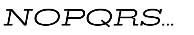 Rules Slab Expanded Regular Italic Font UPPERCASE