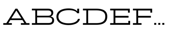 Rules Slab Expanded Regular Font UPPERCASE