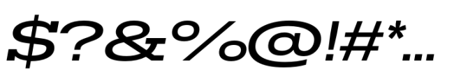 Rules Slab Expanded Semibold Italic Font OTHER CHARS