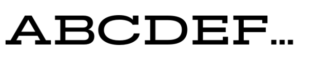 Rules Slab Expanded Semibold Font UPPERCASE