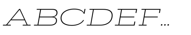 Rules Slab Expanded Thin Italic Font UPPERCASE