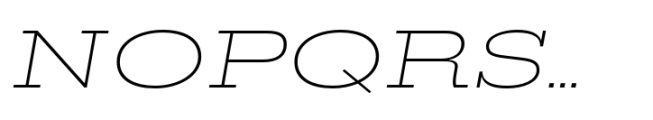 Rules Slab Expanded Thin Italic Font UPPERCASE