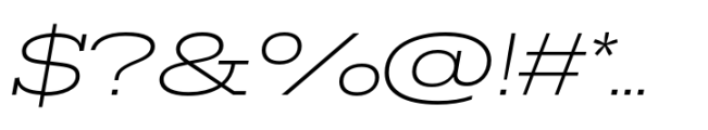 Rules Slab Expanded Ultra Light Italic Font OTHER CHARS