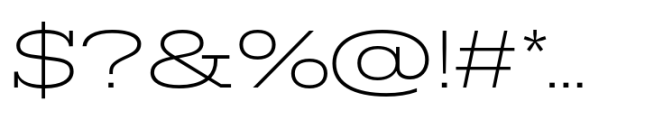 Rules Slab Expanded Ultra Light Font OTHER CHARS