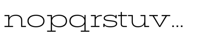 Rules Slab Expanded Ultra Light Font LOWERCASE
