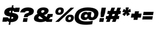 Rules Slab Extended Black Italic Font OTHER CHARS