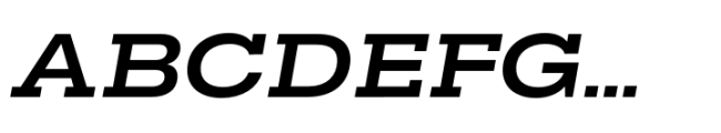 Rules Slab Extended Bold Italic Font UPPERCASE