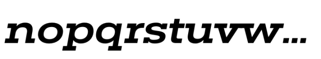 Rules Slab Extended Bold Italic Font LOWERCASE