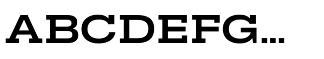 Rules Slab Extended Bold Font UPPERCASE