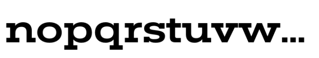 Rules Slab Extended Bold Font LOWERCASE