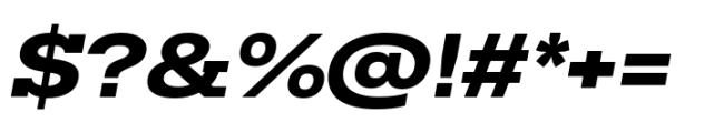 Rules Slab Extended Extra Bold Italic Font OTHER CHARS