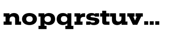 Rules Slab Extended Extra Bold Font LOWERCASE