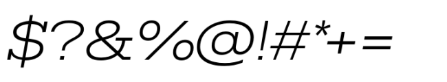 Rules Slab Extended Light Italic Font OTHER CHARS