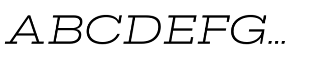 Rules Slab Extended Light Italic Font UPPERCASE