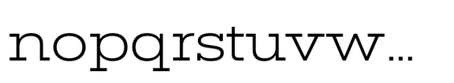 Rules Slab Extended Light Font LOWERCASE