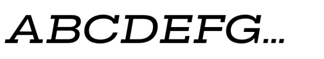 Rules Slab Extended Medium Italic Font UPPERCASE