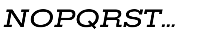 Rules Slab Extended Medium Italic Font UPPERCASE