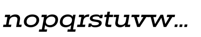Rules Slab Extended Medium Italic Font LOWERCASE