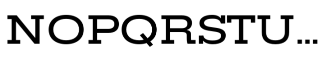 Rules Slab Extended Medium Font UPPERCASE