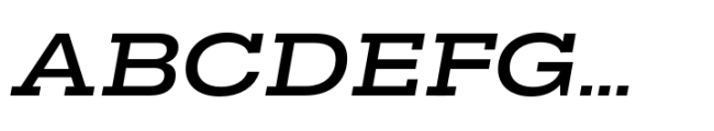 Rules Slab Extended Semibold Italic Font UPPERCASE