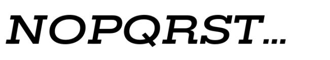 Rules Slab Extended Semibold Italic Font UPPERCASE