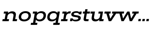 Rules Slab Extended Semibold Italic Font LOWERCASE