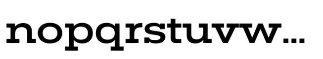 Rules Slab Extended Semibold Font LOWERCASE