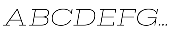 Rules Slab Extended Thin Italic Font UPPERCASE