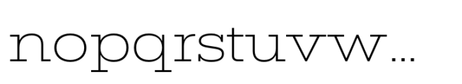 Rules Slab Extended Thin Font LOWERCASE