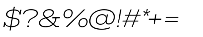 Rules Slab Extended Ultra Light Italic Font OTHER CHARS