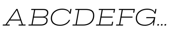 Rules Slab Extended Ultra Light Italic Font UPPERCASE