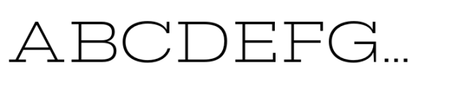 Rules Slab Extended Ultra Light Font UPPERCASE