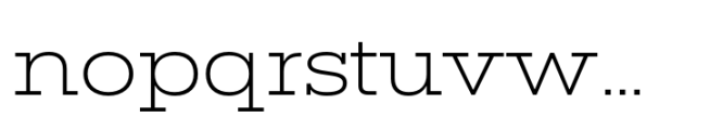 Rules Slab Extended Ultra Light Font LOWERCASE