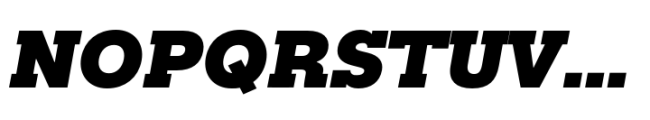 Rules Slab Normal Black Italic Font UPPERCASE